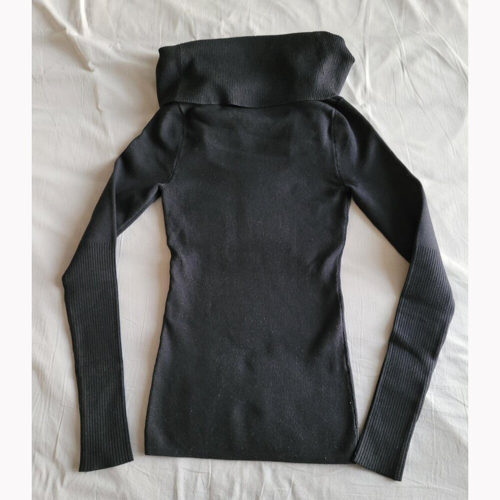 NWOT BCBG MaxAzria Silk Blend Cowl Neck Sweater - Picture 3 of 9